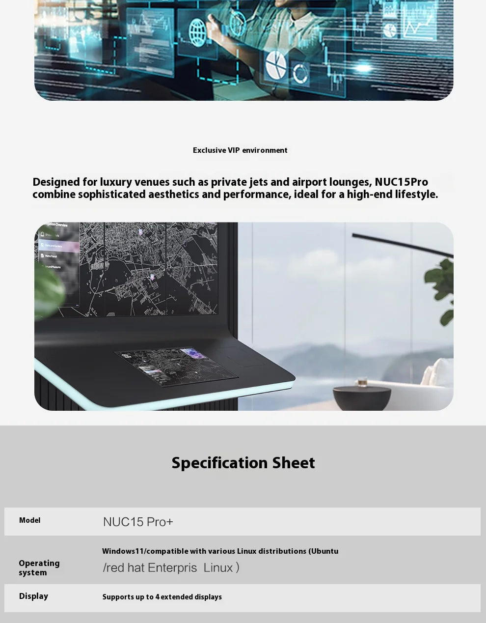 YUXINPC ASUS NUC15CRSU9 15th generation PRO+Core Ultra 9 285H home, office, and commercial mini NUC computer