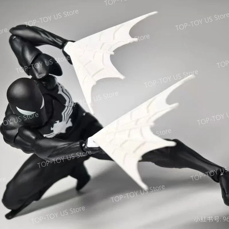 In Stock: Mess Toys Spider-Man Symbiote Suit & Scarlet Spider Anime Action Figures - Collectible Gift Set