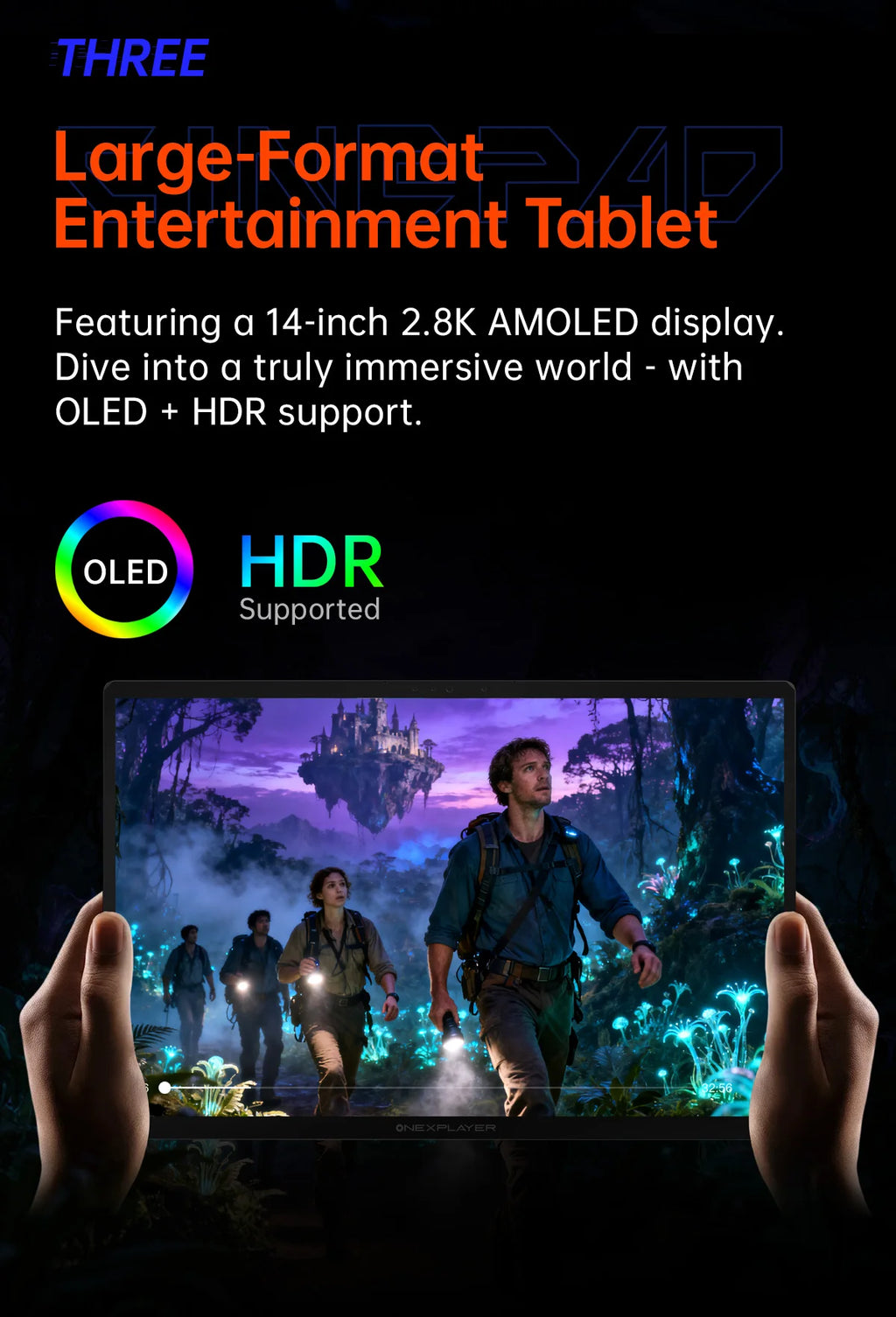 OneXPlayer Super V Intel Core Ultra X7 358H Processor 14” 2.8K AMOLED Tablet Gaming Al Mobile Workstation Laptop Win11 PC 48G 1T