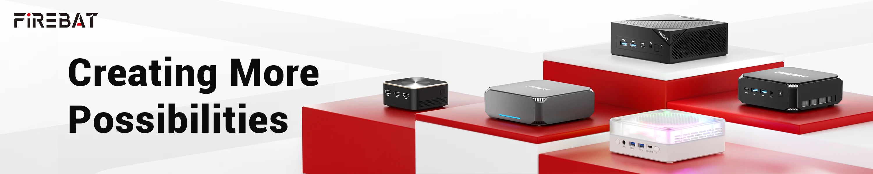 FIREBET AM02 Mini PC 6600H CPU 6C/12T UP TO 4.5GHz 16GB LPDDR5 RAM 512GB SSD Windows 11 2*RJ45 WIFI6 BT5.2 Gaming Computer