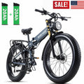 New 26" Electric Foldable Bike 1000W E-Bike 48V 40AH Bicycle  28mph Fat Tyre