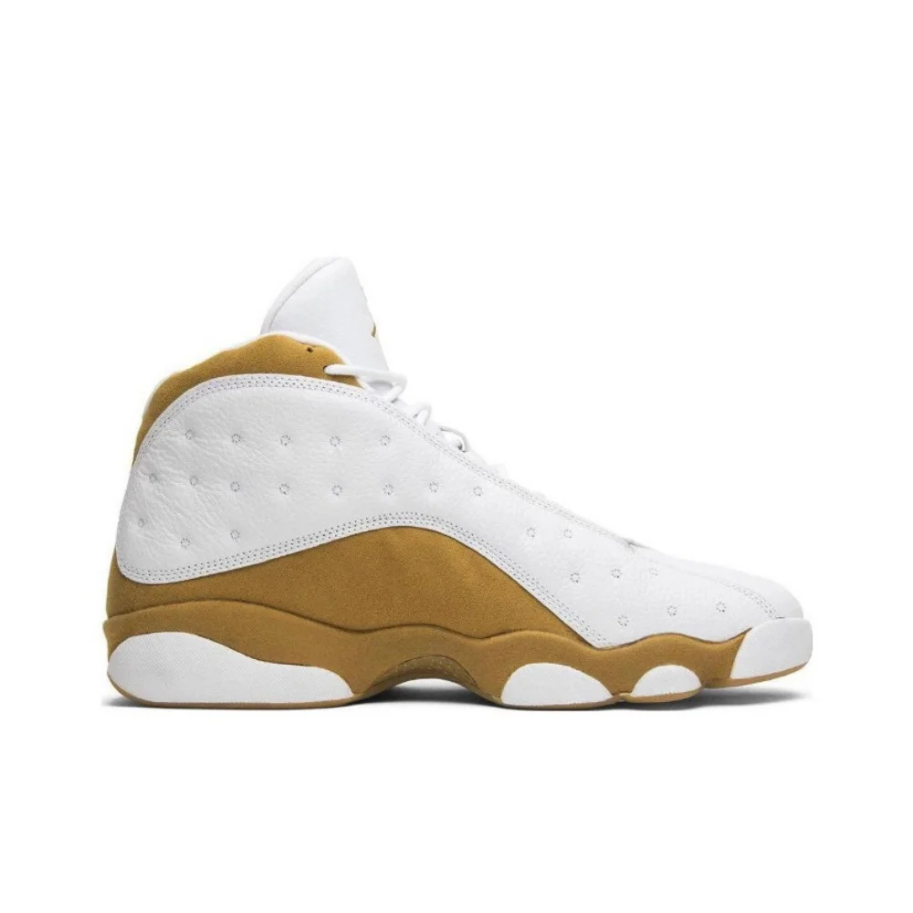 Nike Jordan Air Jordan 13 Retro Fashionable, Lightweight, and Soft Mid-Top Basketball Shoes (Unisex) White/Brown 414571-171