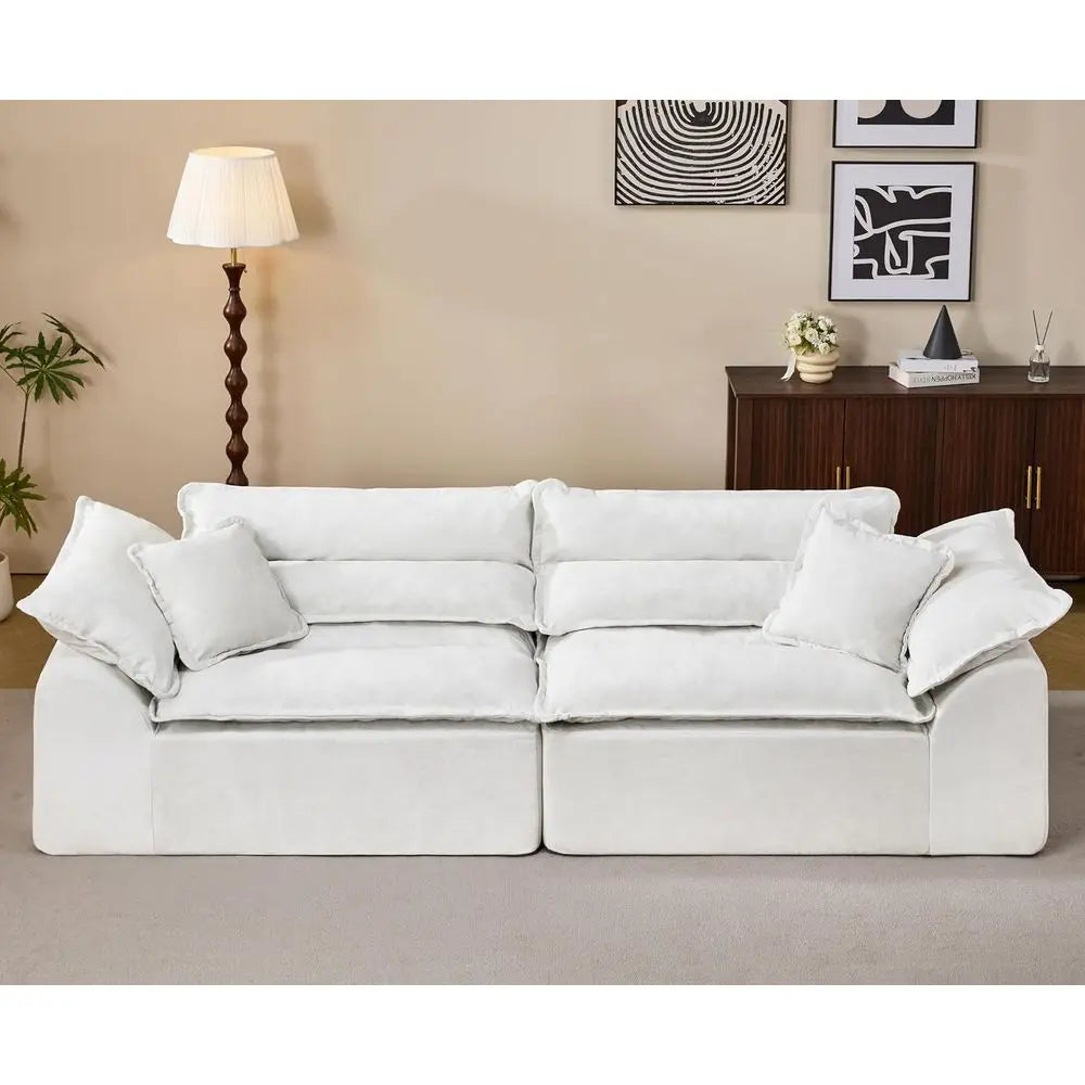 3 Seater Sectional Sofa with Removable Cushions for Living Room