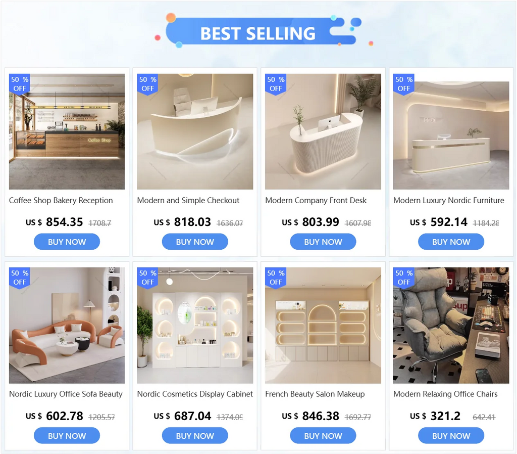 Italian Style Clothing Shop Reception Desks Hotel Luxury Beauty Salon Reception Desks Simplicity Office Furniture Recepce HBRD