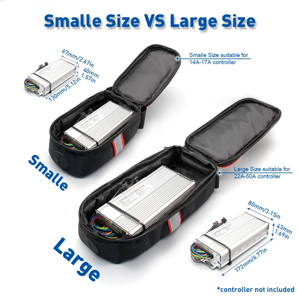 Electric bicycle large capacity waterproof controller bag/pouch, Ebike conversion kit parts controller waterproof storage bag