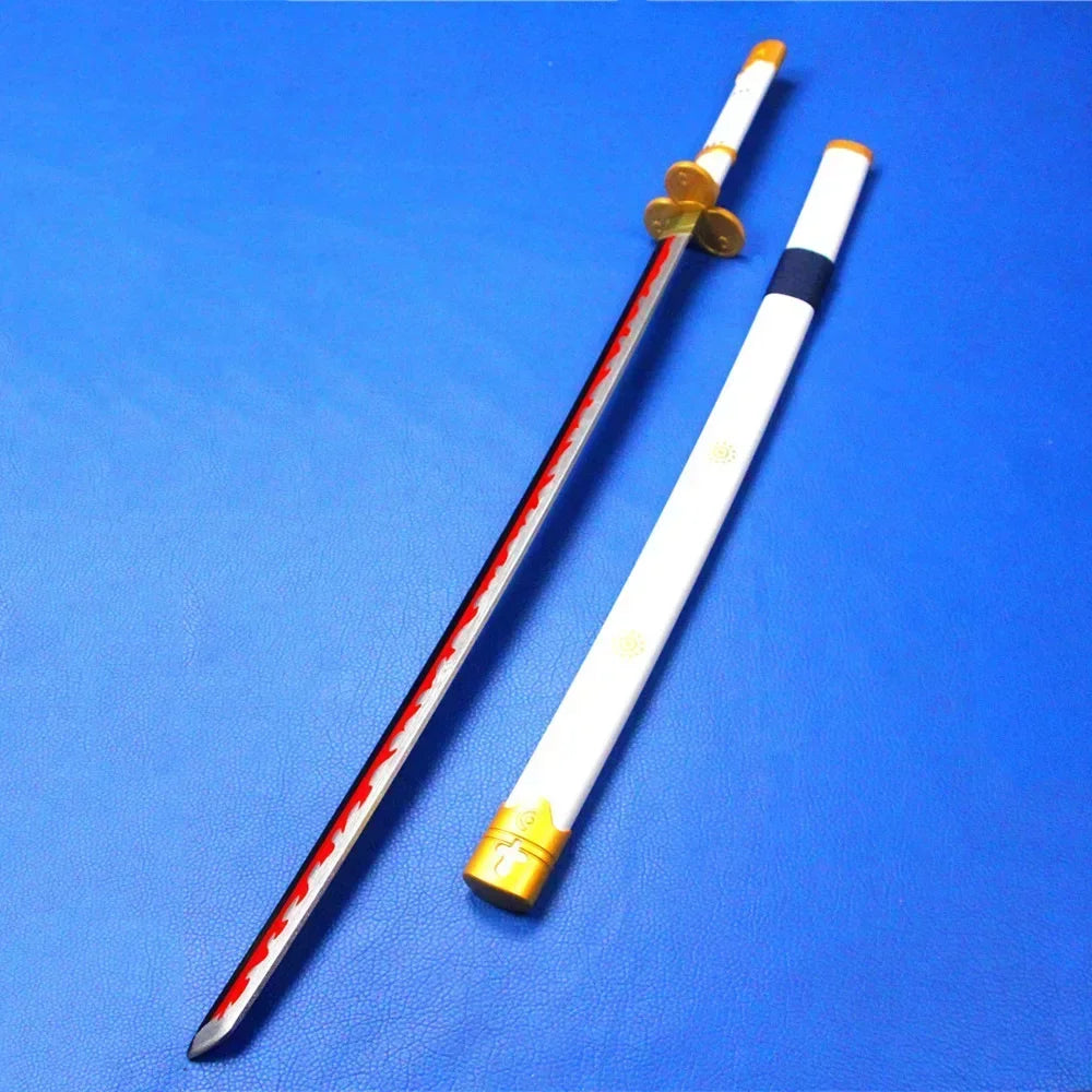 104cm Zoro Katana Sandai Kitetsu Sword Wooden Ninja Blade Anime Cosplay Prop Real Size Japanese Katana Samurai Sabre Kid Toy