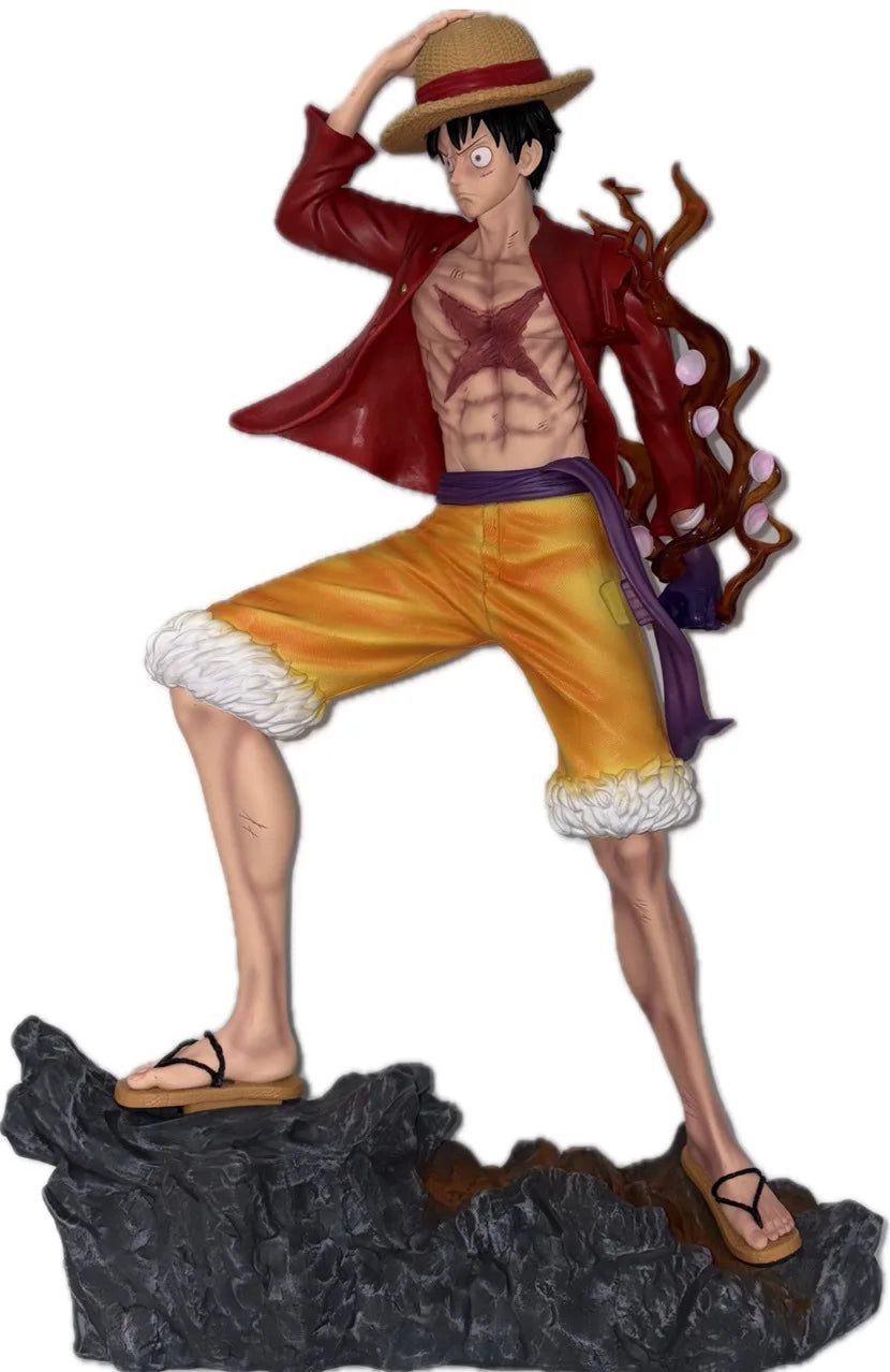 Anime One Piece Monkey D Luffy Big Four Emperors Statue Wano Country Cool Standing Pose Collectible Figure For Adult Collectors