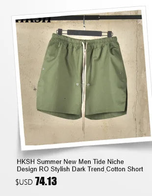 HKSH Original Niche Design Spring Summer Men Floral Casual Pants Simple Light Luxury Waste Land Women Chic Ins Punk Vibe HK22699