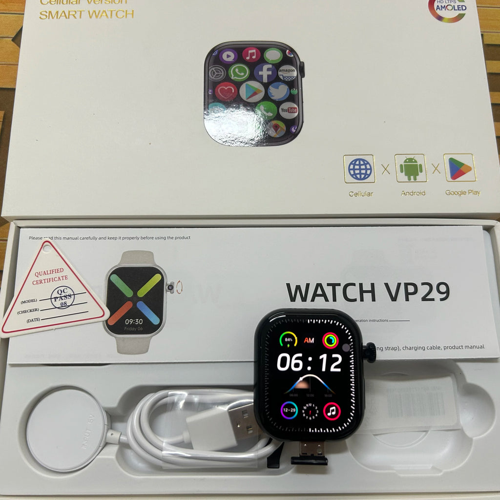 VP29 Smartwatch 5G Android 256GB Storage 4G/5G LTE Sim Card GPS WIFI 2.29 inch 490*580 Amoled Smart Watch With 8MP Rotary Camera