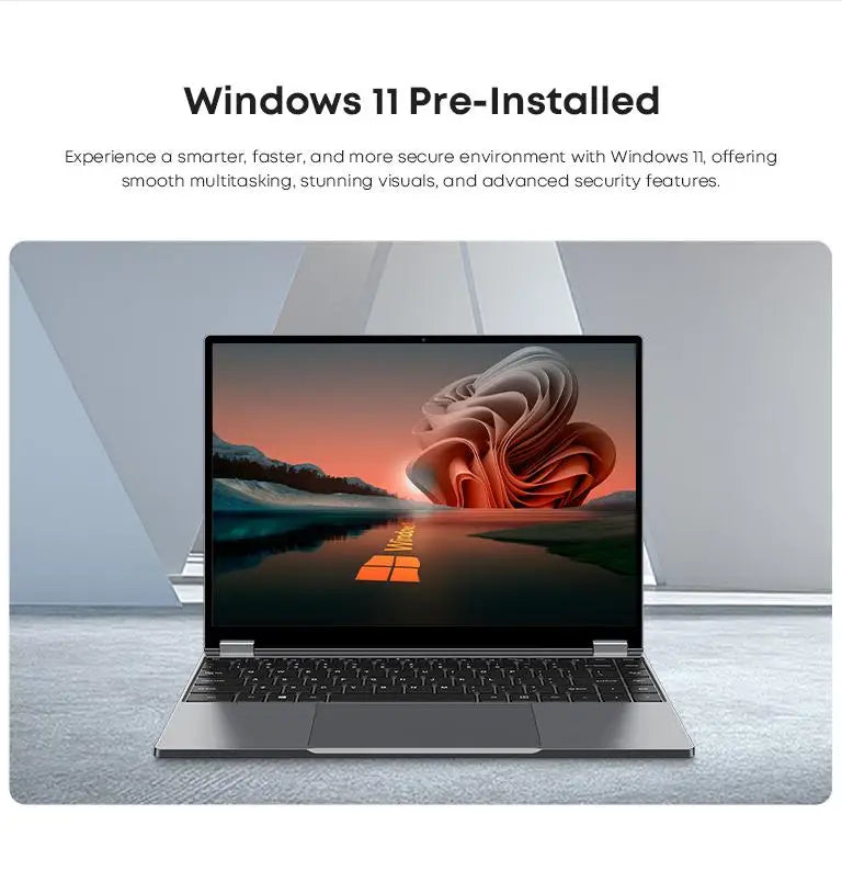 CHUWI FreeBook 2-in-1 Laptop IntelN150 13.4'' Touch 2.5K Screen 16GB LPDDR5 RAM 512GB SSD WiFi6 BT5.2 Convenient Office Notebook