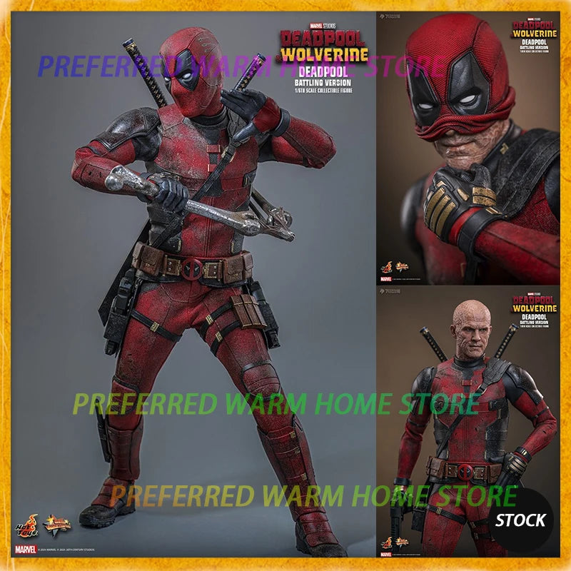 In Stock HOT TOYS MMS782 Deadpool BATTLING VERSION 1/6 Movable Model Collection Toys HT MMS 782 Deadpool & Wolverine Wade