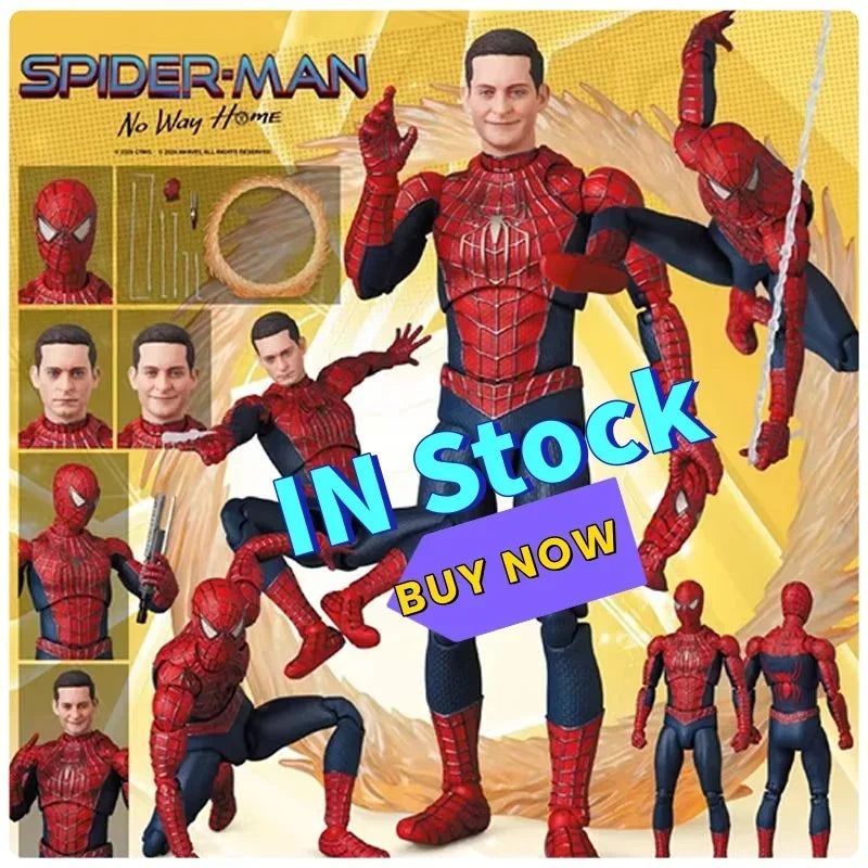 In stock  Spider Man Mafex No.241 Figure  New Toby Maguire  Heroes Have No Return  GK Anime Action Toy Best Seller Gift