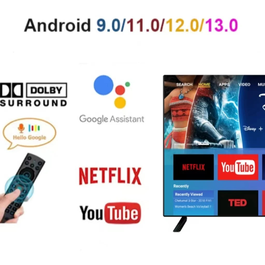 Full HD Android Tv 50 55 65 75 85 100 Inch Smart Television 4k UHD Flat Screen Smart Tv