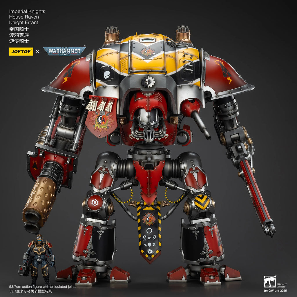 JOYTOY Warhammer 40K 1/18 Imperial Knights House Raven Knight Errant House Terryn Paladin Anime Figures Toys Mech Model