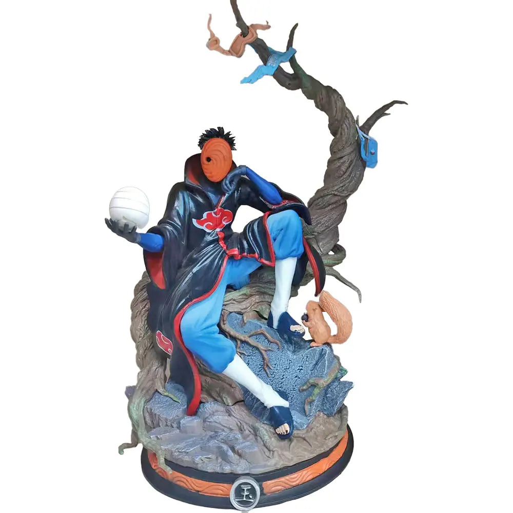 32cm Naruto Anime Uchiha Obito Replaceable Head PVC Action Figures Collection Model Toys Gifts