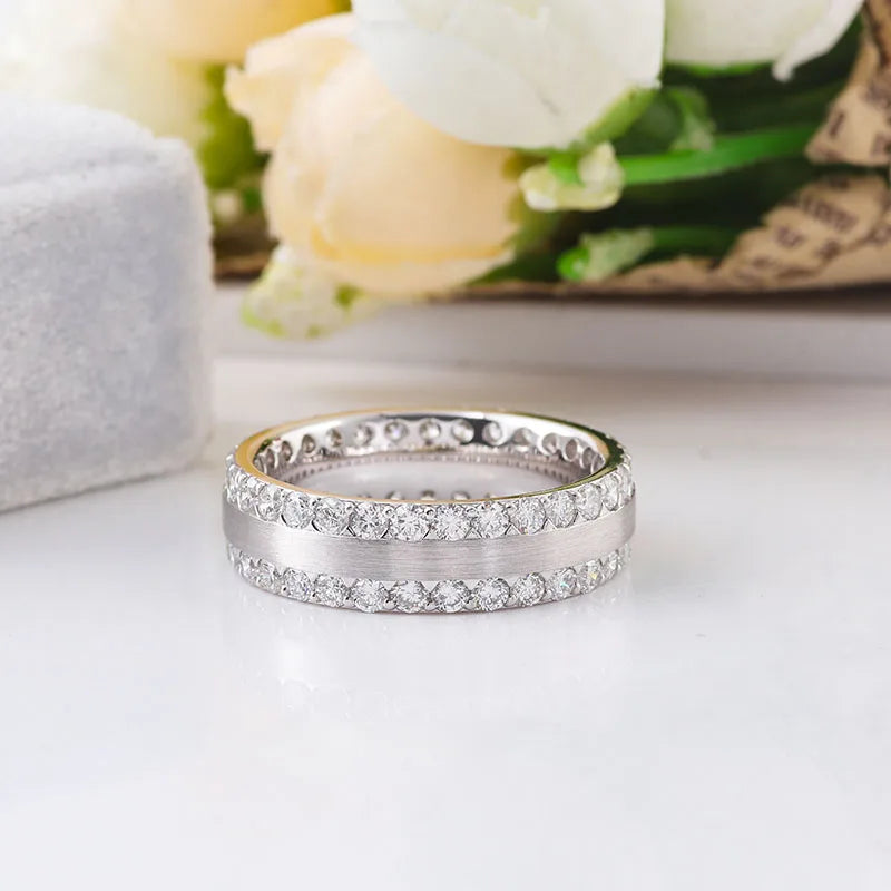 Provence Trendy Men's Rings 10KGold DEF/VS Lab Grown Diamonds Hip Hop Style Party Jewelry full band Ring Personalized Custom