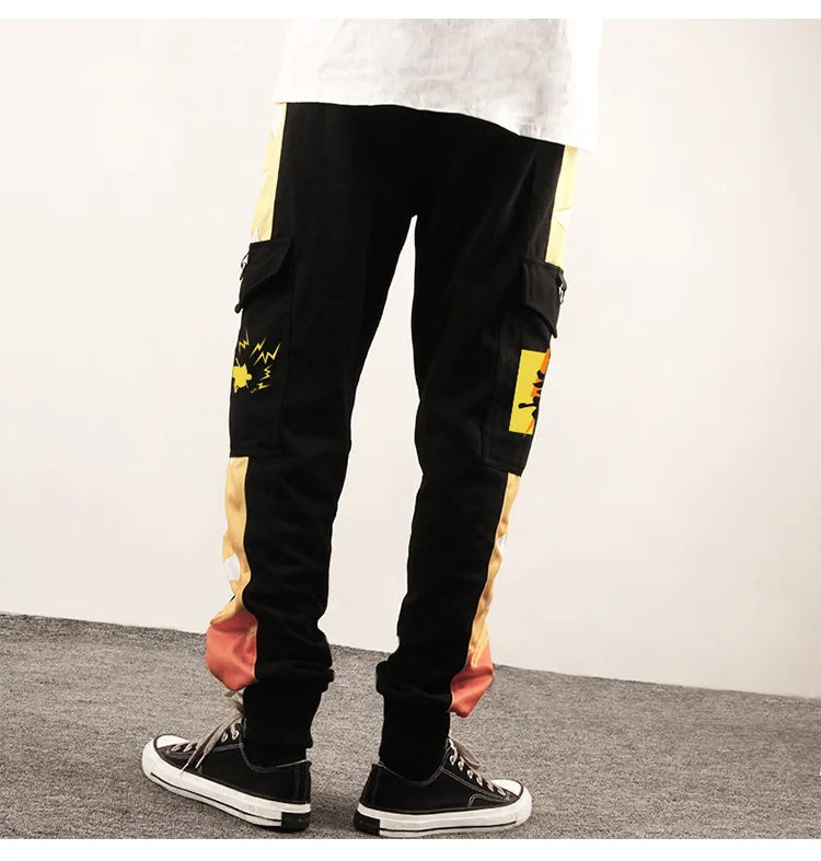 Anime COSPLAY Overalls Kamado Tanjirou Agatsuma Zenitsu Tomioka Giyuu Sweatpants Casual Cargo Pants Fashion Unisex