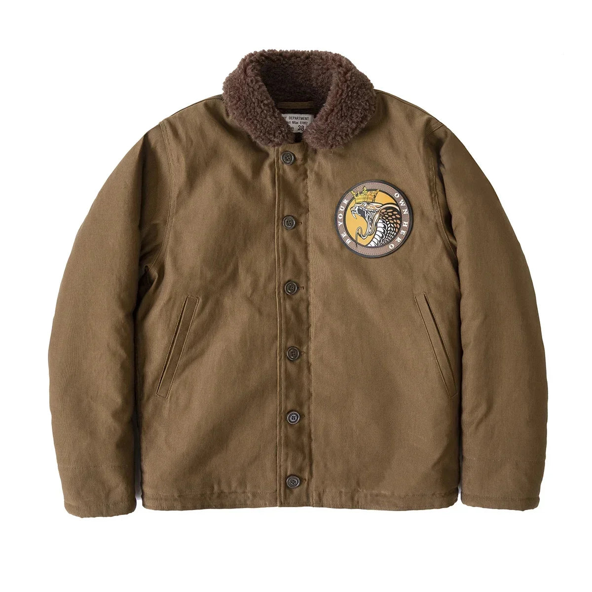 N-1 Red Tornado Naval Deck Jacket Jungle Cloth Shell Alpaca Lined Coat Men Vintage Workwear 2026ss design