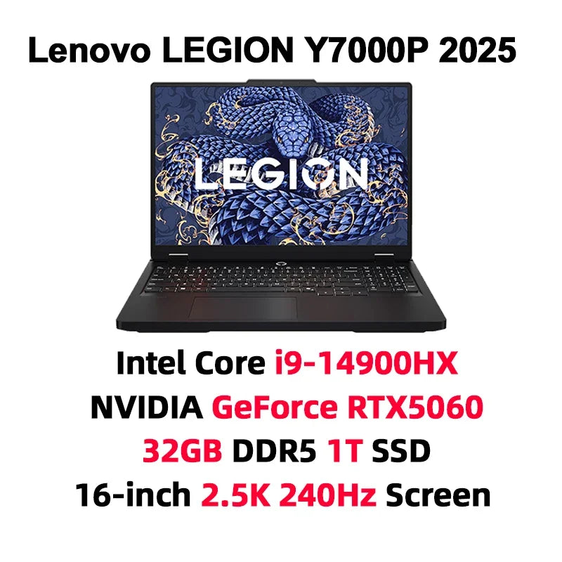 Lenovo LEGION Y7000P Laptop Core i9-14900HX/i7-14650HX GeForce RTX 5060 16G DDR5 1T SSD 16-inch 2.5K Gaming Laptops New