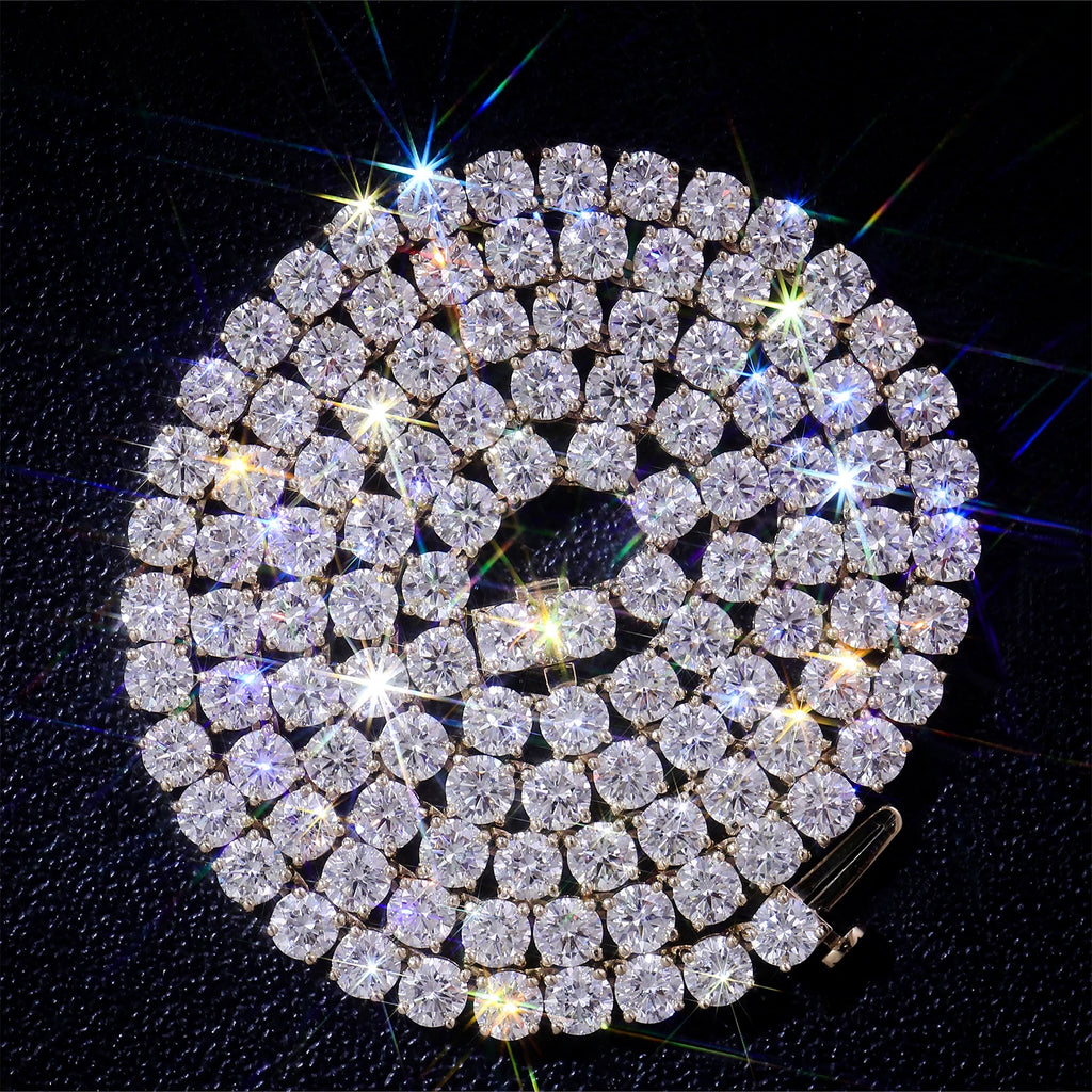 Provence Tennis Necklace 16In Yellow Gold 4.0mm DEF/VS Lab Diamonds for Women Men party Fine Jewelry hip hop Necklace Custom