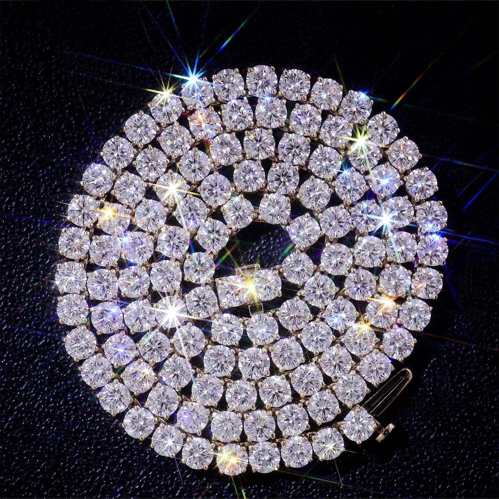 Provence Tennis Necklace 16In Yellow Gold 4.0mm DEF/VS Lab Diamonds for Women Men party Fine Jewelry hip hop Necklace Custom