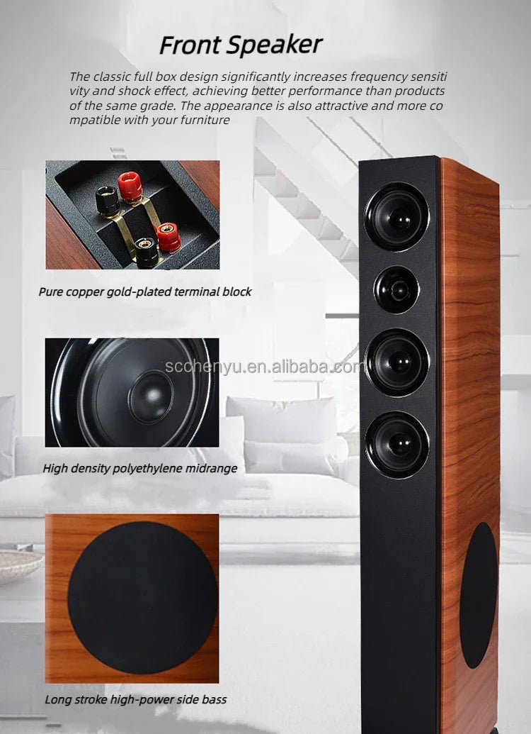 SoundHot Selling 5.1 Home Theater System Wooden Box Powerful Sound Karaoke Speaker Home Theatre Systems