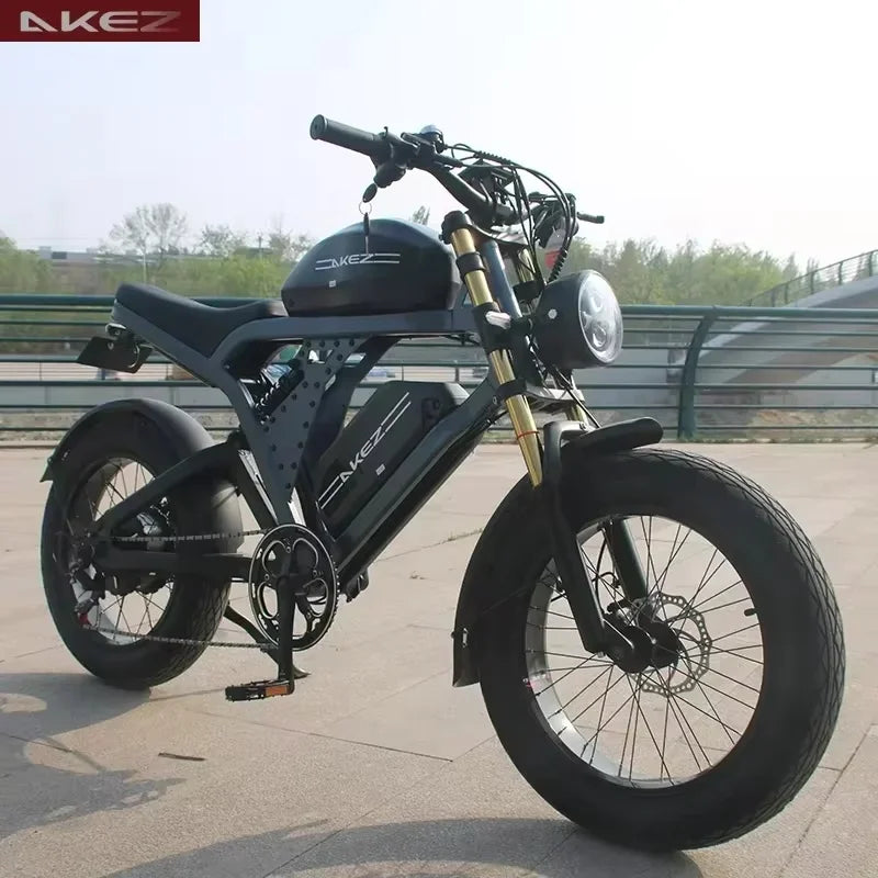 Electric bike 1500W motor 52V 55Ah Battery Electric bicycle Long Range 20 inch tire 55km/h mountain off-Road riding Adult E-bike
