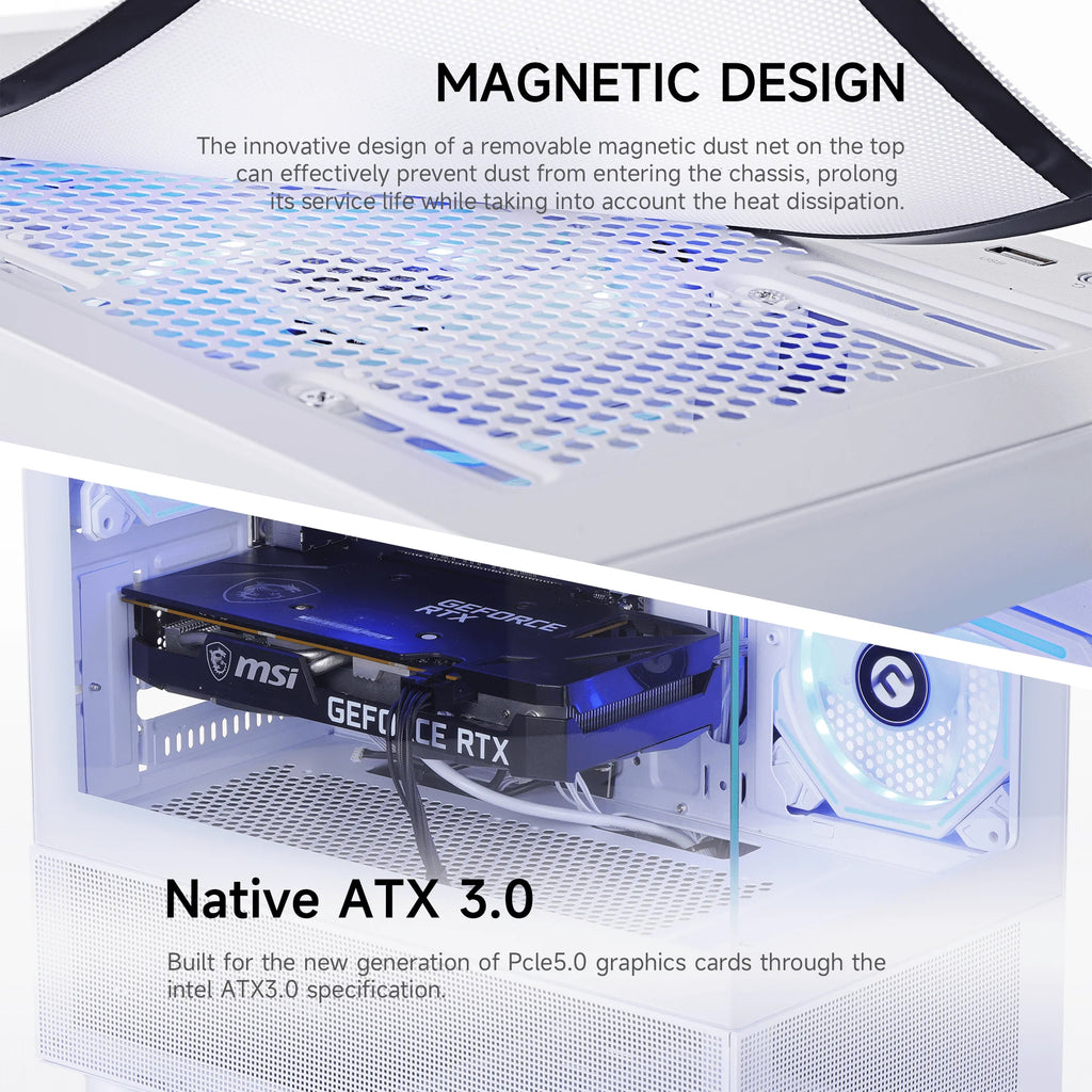 Ningmei Gaming PC AMD Ryzen 7 9700X NVIDIA RTX 5060 32GB RAM 1TB SSD Wifi PC Gaming Black