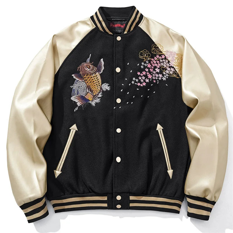 B130 Premium Baseball Jackets For Man PU Raglan Sleeve Streetwear Autumn Quality Heavy Embroidery Harajuku Chamarras Para Hombre