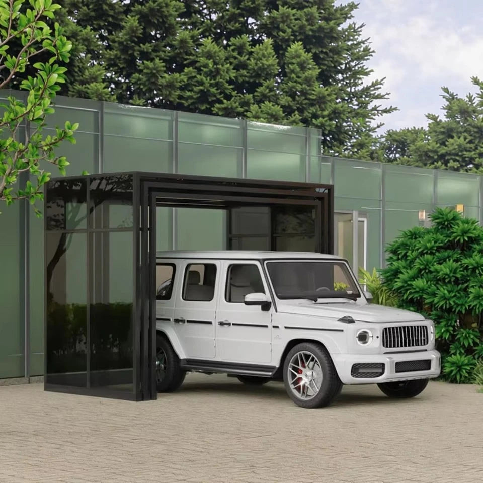 Durable  Automatic Shrinkage Sunshade Garage Foldable Carport, Retractable Carport, Manual, Electric
