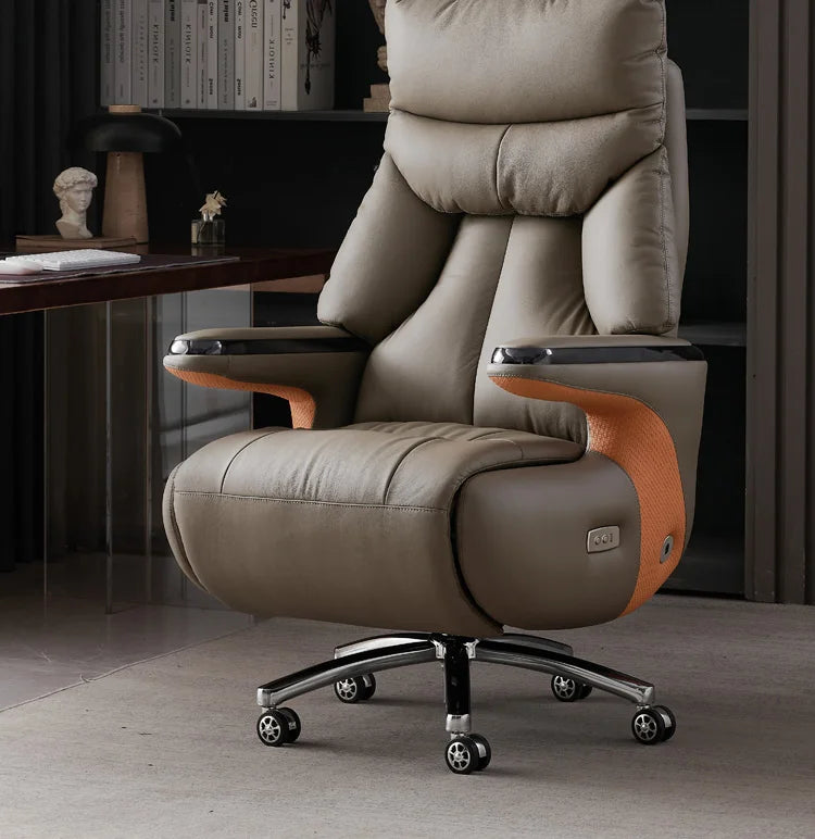 Heating Massage Office Chairs Ventilation Leather Relaxing Portable Desk Chair Recliner Nordic Comfy Silla Home Office