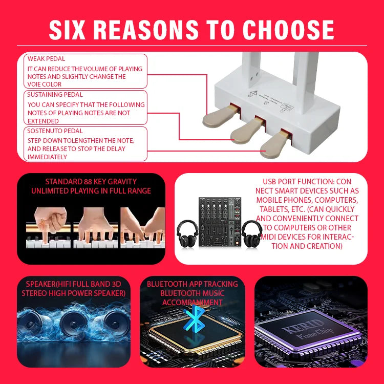 Price Grand Piano Electronic Organ Piano Keyboard Instruments Professionnel Acoustic 88 Keys Upright Digital Grand Piano