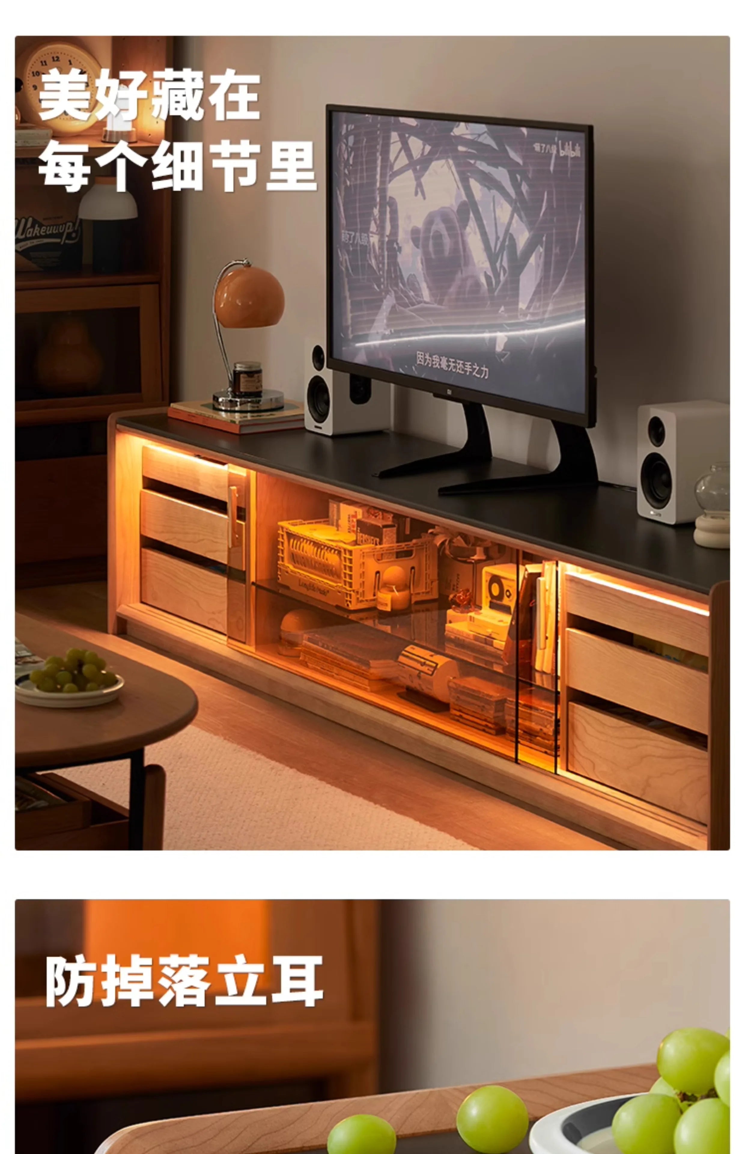 E136  Storage Universal Tv Stand Modern Nordic Organizer Luxury Modern Tv Cabinet Living Room Led Mueble Para Televisor Furnitur