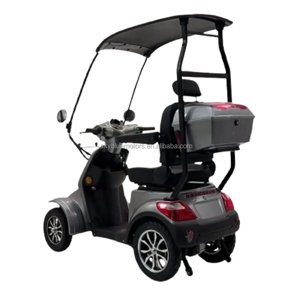 Modification Hot-selling 4-Wheel Electric Mobility Scooter with Canopy Roof Max 25km/h Long Range Outdoor Travel for Adult