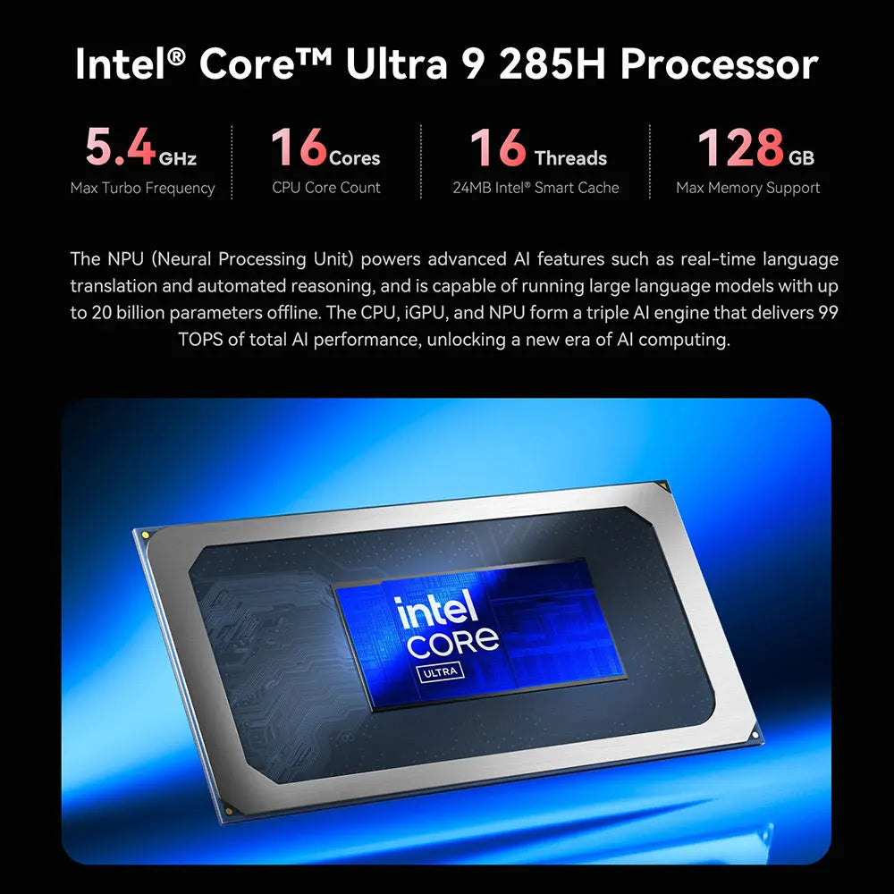 Beelink GTi14 GTi15 Powerful AI PC Intel Ultra9 185H 285H GTi13 i9 13900HK 32G DDR5 1T NVME SSD Desktop Computer Mini Gaming PC