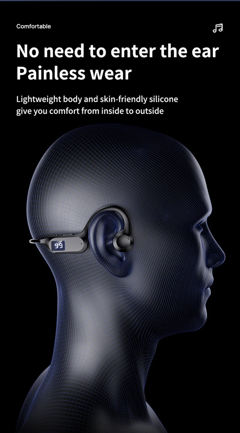 Hot X7 X8 Real Bone Conduction Sport Headphone Wireless Earphone Bluetooth-Compatible Headset Hands-free with Mic for Swimming