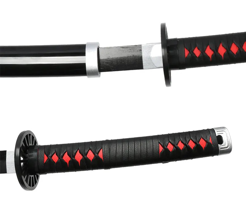 104cm Anime Slayer Katana Sword Kimetsu no Yaiba Wooden Cosplay Anime Weapons Sword Toy Katanas with Display Stand and Belt