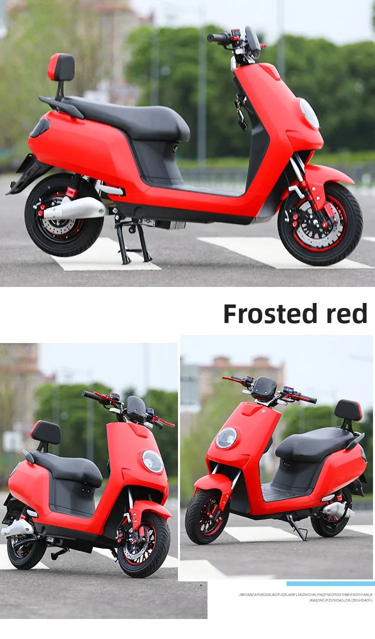 72V Adult Electric Motorcycle Long-Distance Takeaway Pedal Vehicle with Brushless Motor Big Bull Climbing