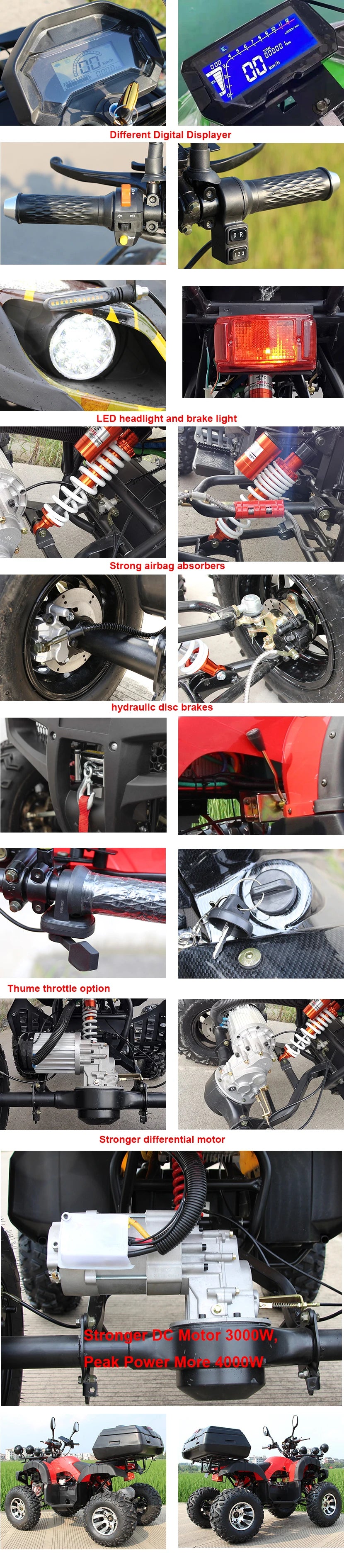 Sport ATVS Adult Electric Racing Motorcycle 4 Wheeled Motorcycle Electric dune Buggy Quadbikes Electric Quad Bike Adult 5000w