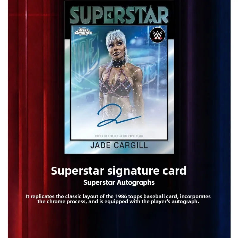 Chrome WWE Trading Cards Mega Box Genuine Collectible Mystery Box Hobby Gifts for Boys Girls Kids Birthday Christmas Presents