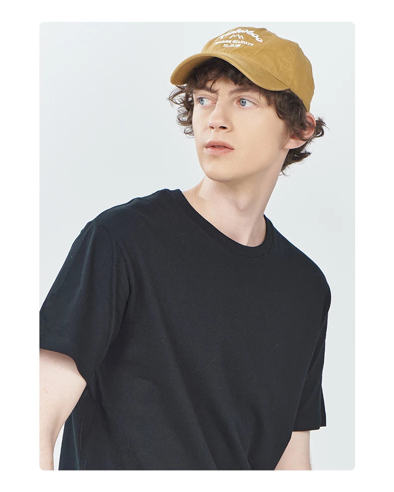 100% Cotton Solid Color T-Shirts Men Woman Short Sleeve Fashion Brand Trend Casual Soft Clothing Tees Breathable Summer Tops