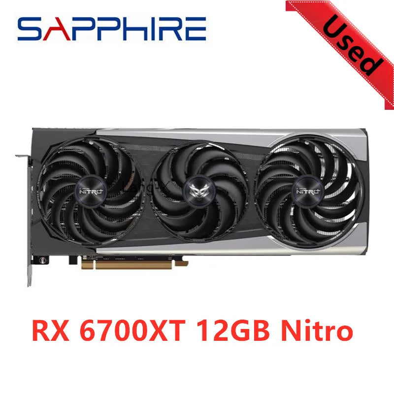 GPU Sapphire RX 6700 XT 6700XT RX6700 Nitro 12GB  Video Card AMD Radeon RX6700XT Graphics Cards Desktop PC Office Computer Game