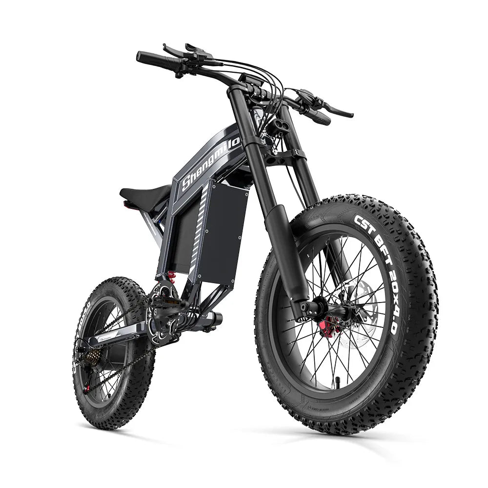 Powerful 20" Fat Tire E-Bike 1500W 60V 40MPH Electric MountainBike for Adventure