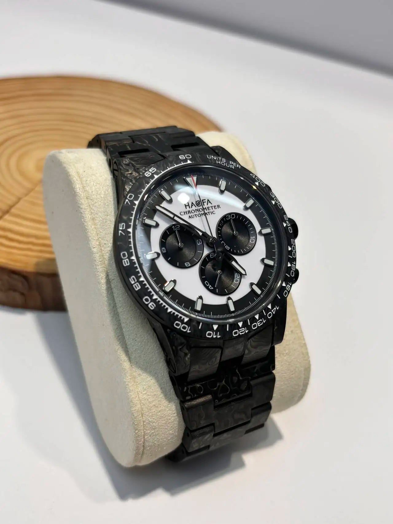 Haofa Watch for Men Full Carbon Fiber Chronograph Automatic Mechanical Watch Sapphire Waterproof Wristwatch Multifunction 2366-1