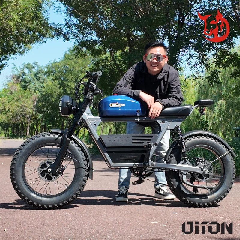 2025 AKEZ All-Terrain Off-Road E-Bike - 3000W Super Dual Motor, 48V 26Ah Battery, 20'' Fat Tires & Full Suspension, Fast Electri