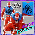 Original Mess Toys Scale Spider Man Action Figures Kids Toy Mafex ML Scarlet Spiderman in Vest & Hoodie Cloth Outfit Model Gift