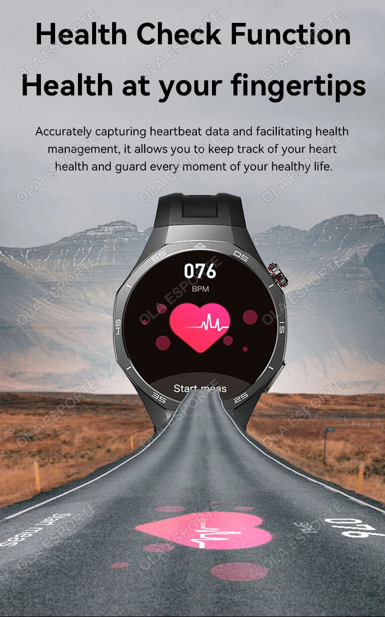 2026 New Watch 5 Pro GPS Track Smart Watch Men 360*360 AMOLED Screen NFC BT Call Waterproof Health Monitor Man Smartwatches IOS