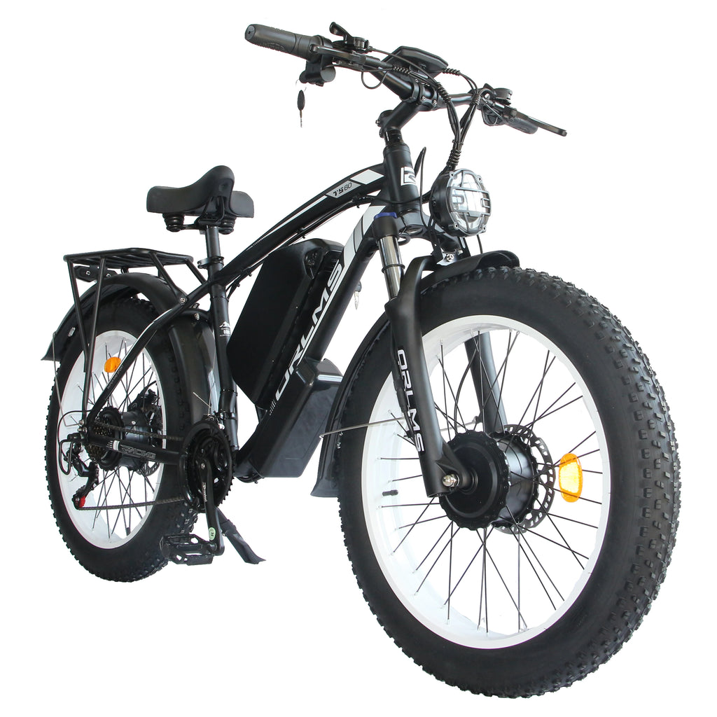 New Dual Motor 26" Electric Bike 3000W Peak E-Bike Bicycle  60V 25AH Fat Tyre