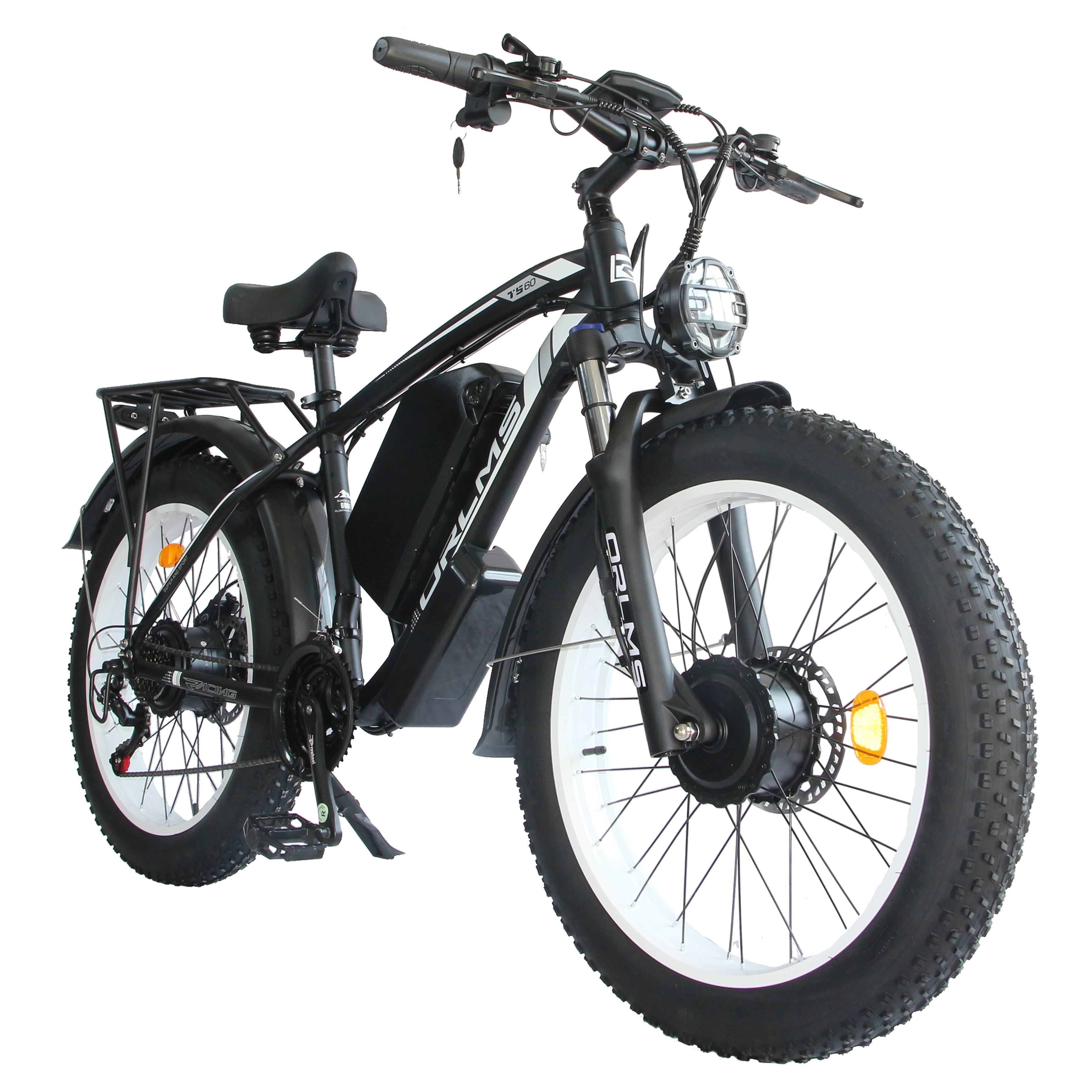 New Dual Motor 26" Electric Bike 3000W Peak E-Bike Bicycle  60V 25AH Fat Tyre