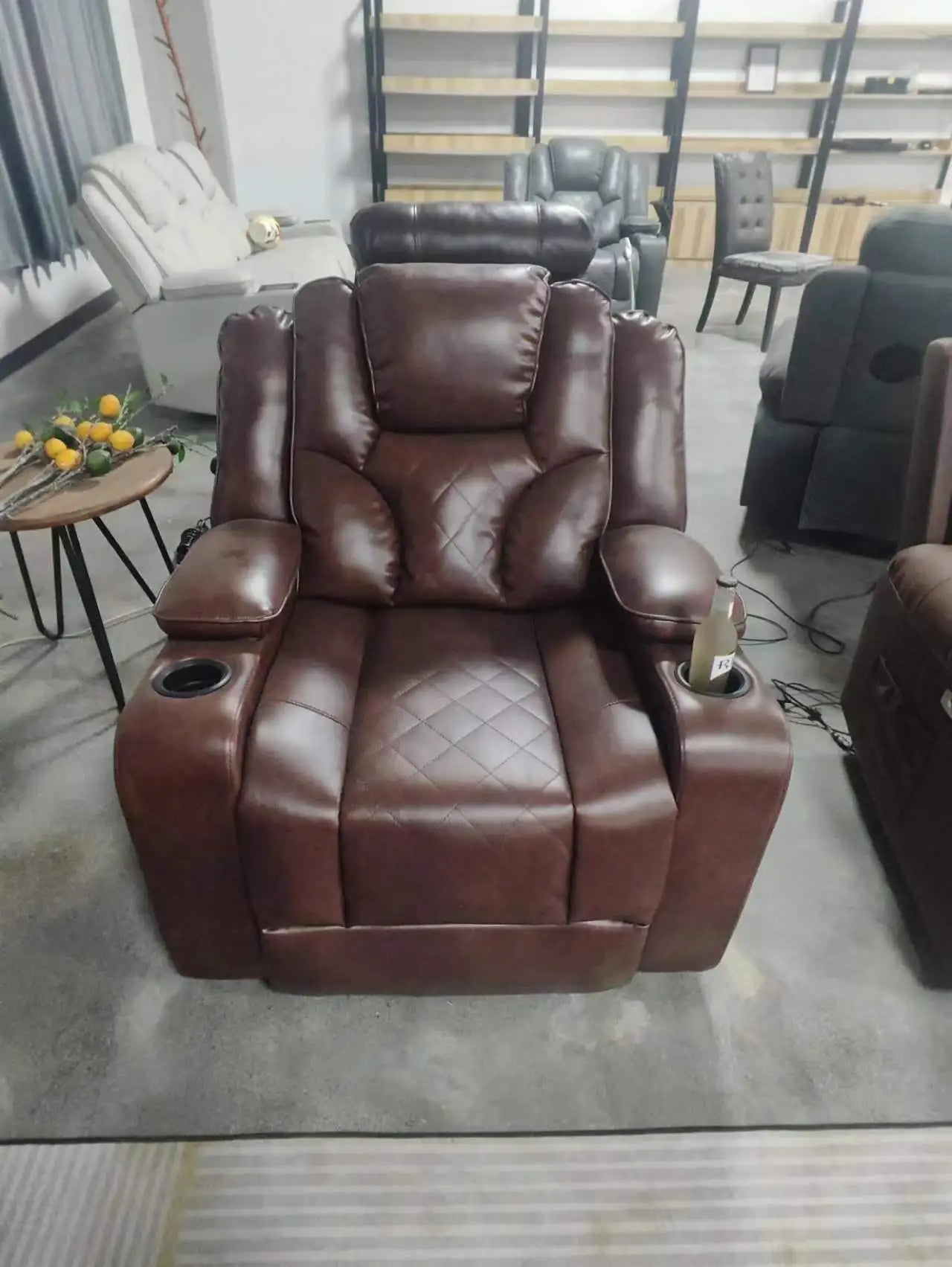 sofas modernos smart Living Room sofas home Furniture set Electric Recliner Sofa Set with usb Power led Leather sectional couch
